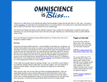 Tablet Screenshot of omniscienceisbliss.org